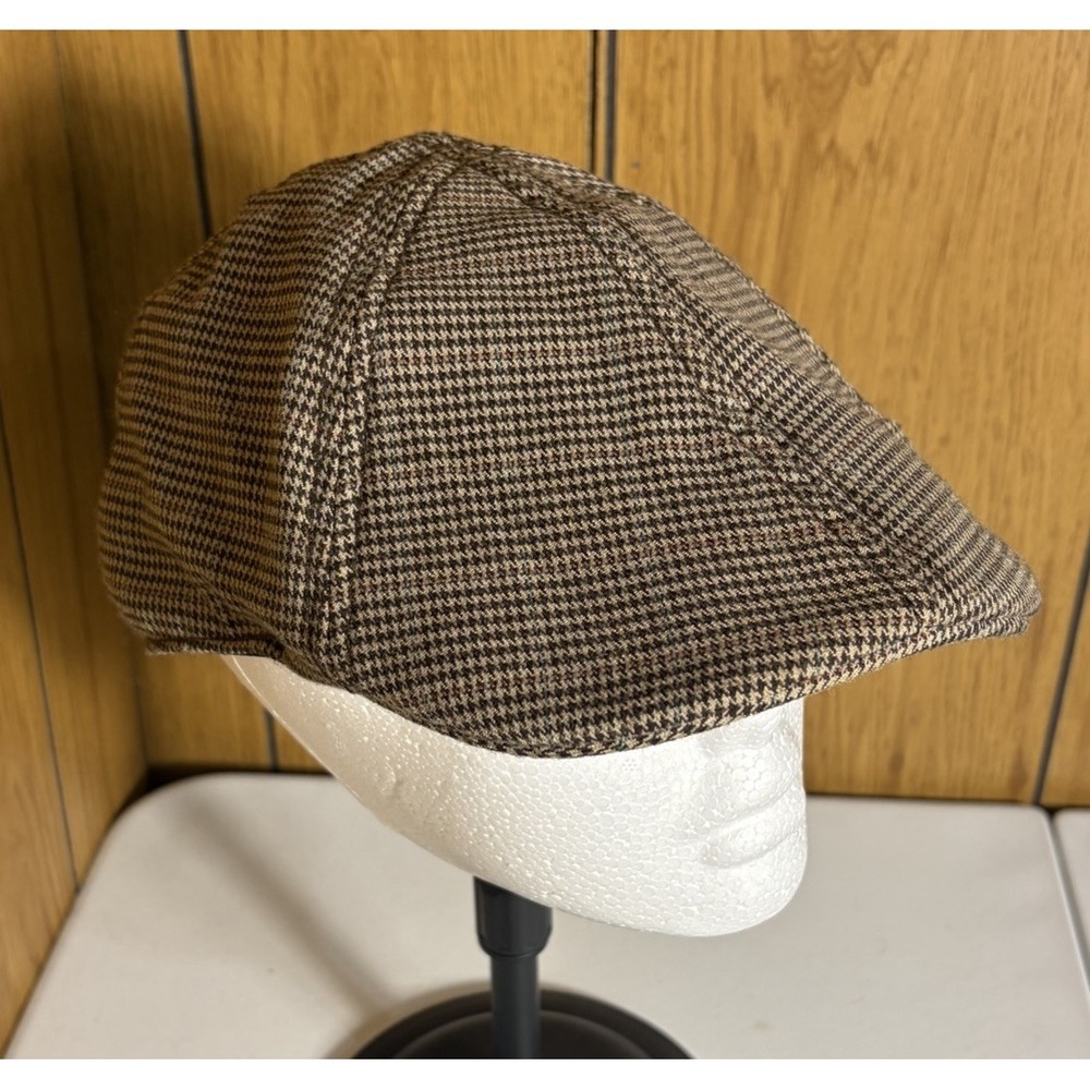 Stetson‎ All American Plaid Flat Cap Large/ XL Brown Tan